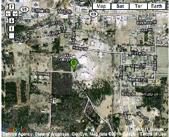 Google Satellite Map view of Melbourne Campus