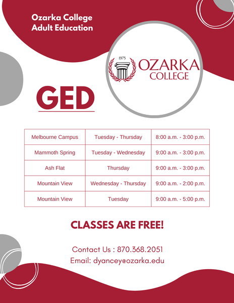 Free GED classes 