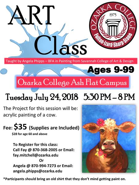 Beginner Paint Class to be offered at Ozarka College - Ash Flat