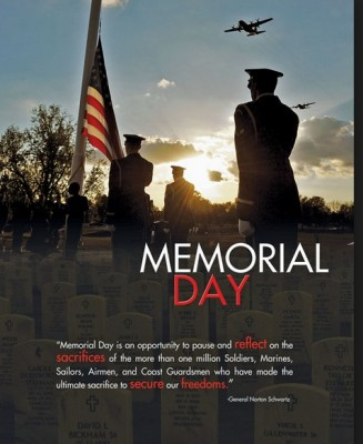 In Observance Of Memorial Day