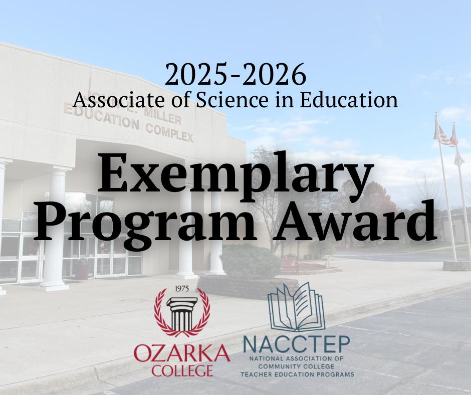 Ozarka College Awarded National Exemplary Program in Education