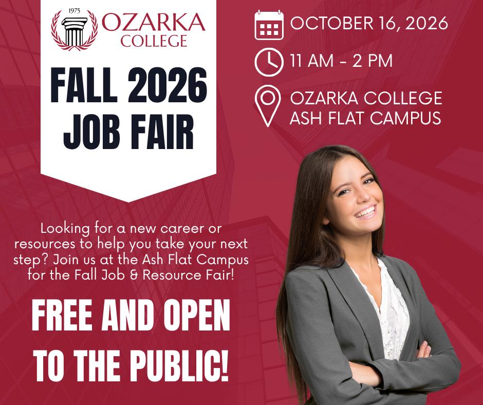 Ozarka College to Host Fall Job & Resource Fair at Ash Flat Campus